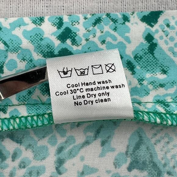 FEATHER AND FIND Paradisio Ruffle Top  and Relax Pant Set Womens XS Blue Python - Picture 14 of 16